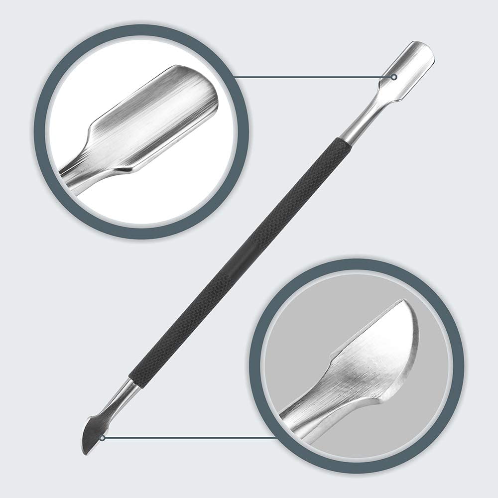 Cuticle Nipper with Cuticle Pusher-Professional Grade Stainless Steel Cuticle Remover & Cutter-Durable Manicure and Pedicure Tool - Image 4